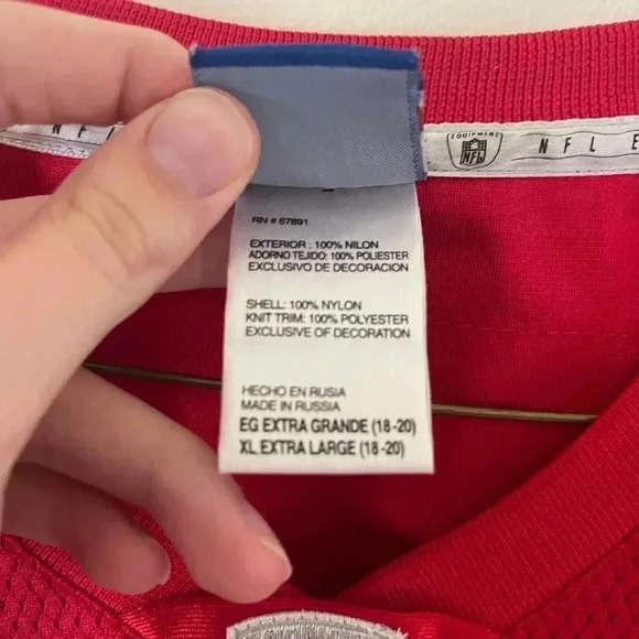 L. Johnson Kansas City chiefs football jersey youth size XL vintage - Picture 4 of 7